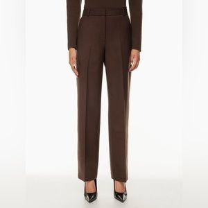 NEW Aritzia Babaton Agency Pant, Regular length, Rich Mocha Brown, size 00